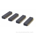 Encabezado femenino de 2.54 mm Pitch Dual fila recta